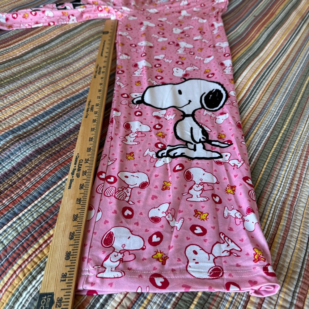 Brief Insanity Peanuts Pajama Lounge Pants XXL Snoopy Woodstock Love Pink NWT - Picture 10 of 13